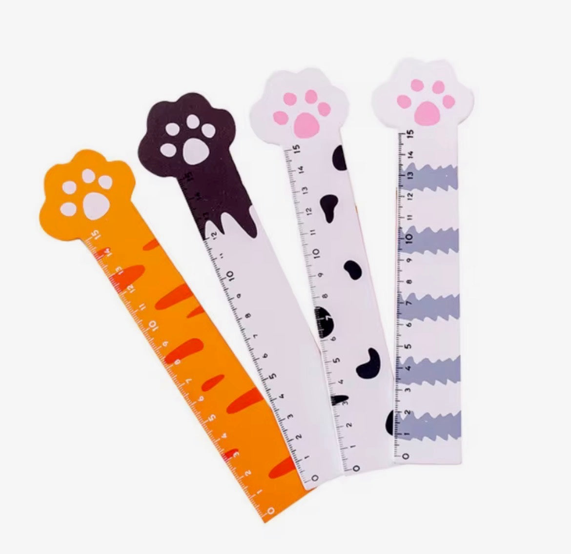 Linjal med katt-tass-4 pack