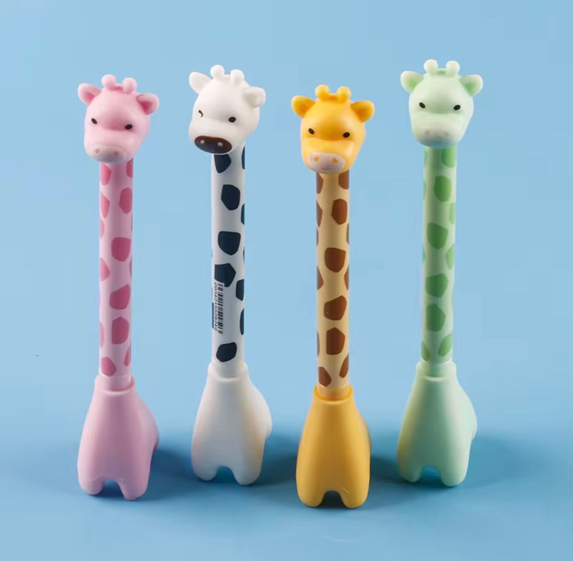Gel pennor i giraff-form -4-pack