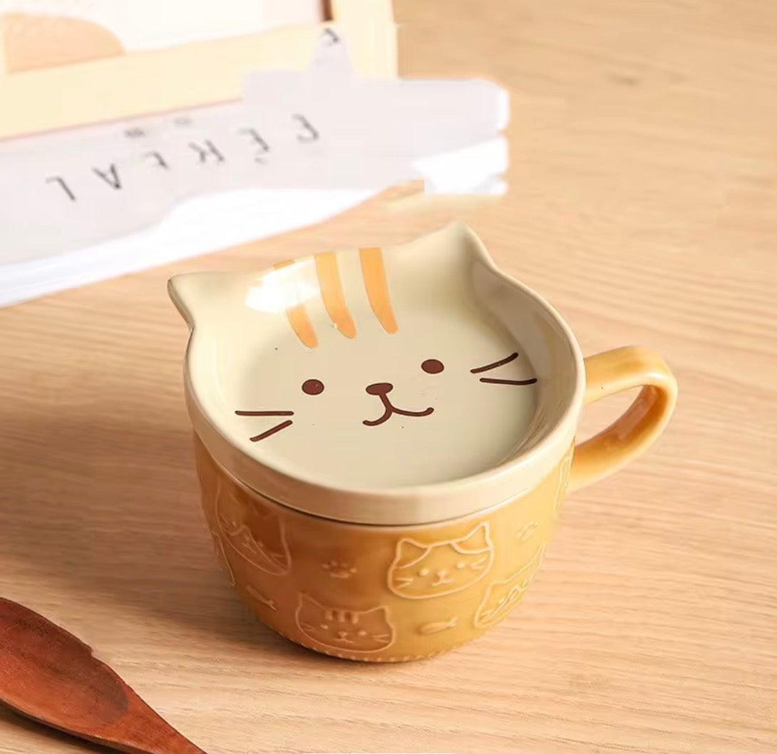 kopp med fat/lock i söta djurmotiv