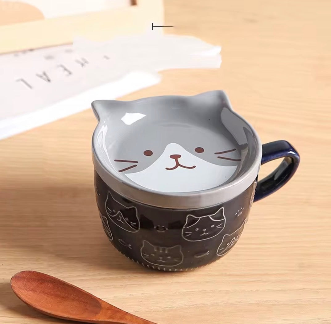 kopp med fat/lock i söta djurmotiv