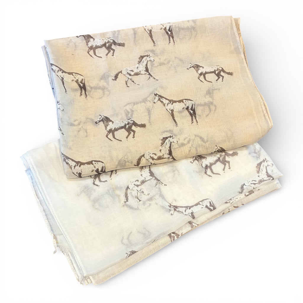 Scarf med hästmotiv