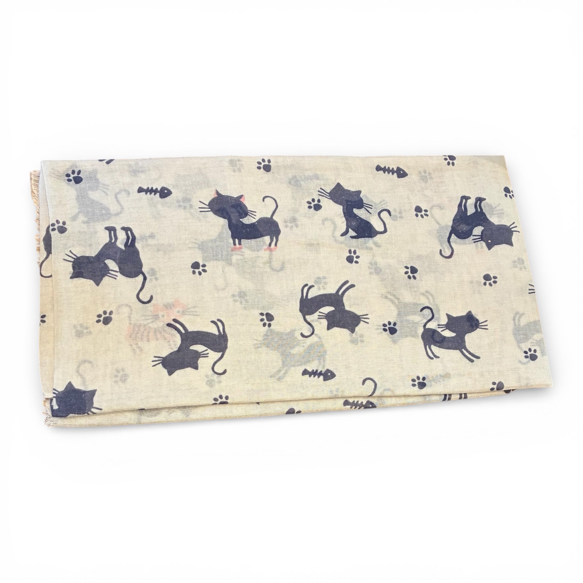 Scarf med kattmotiv
