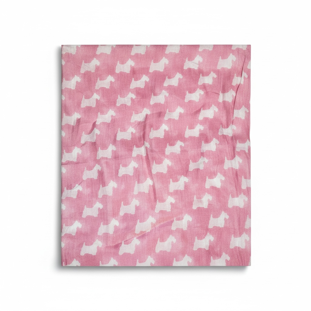 Scarves i helsiden med hundmönster (skotte)