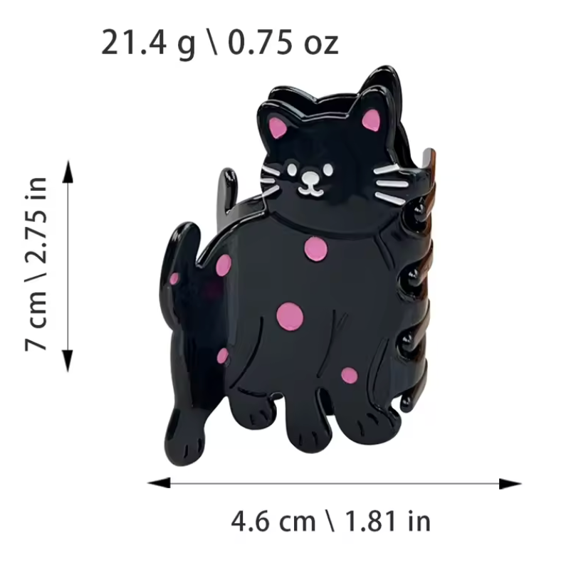 Hårklämma- prickig katt