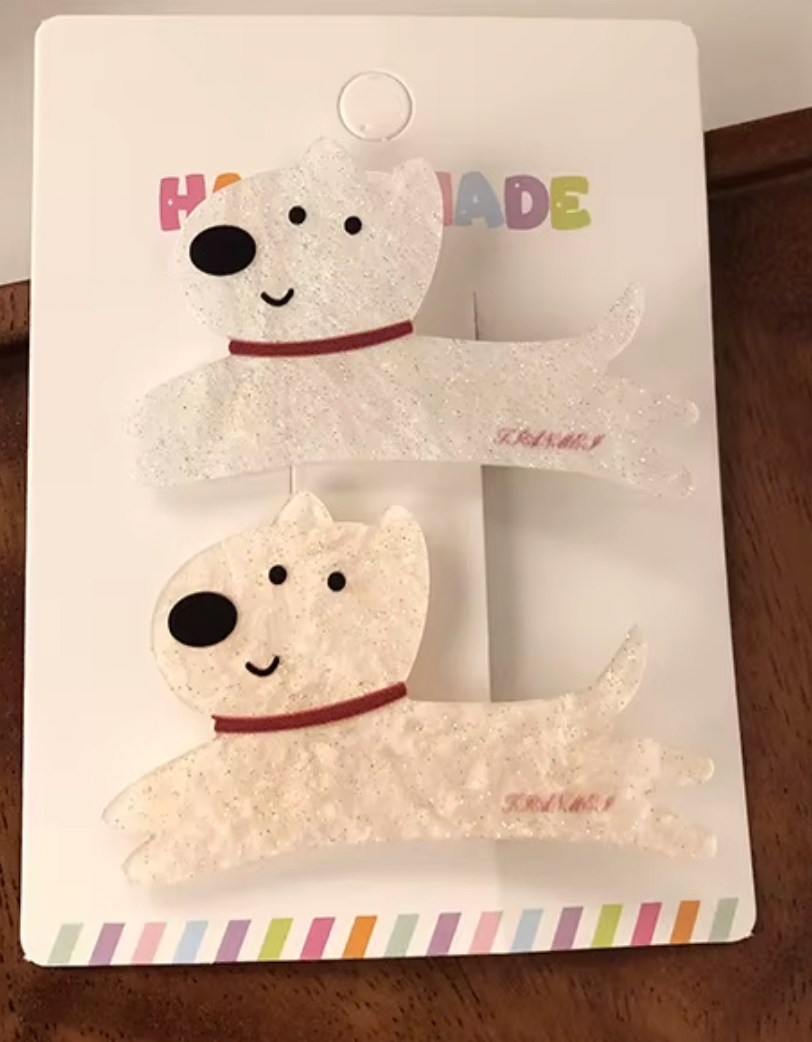 Hårklämmor-hundar med halsband