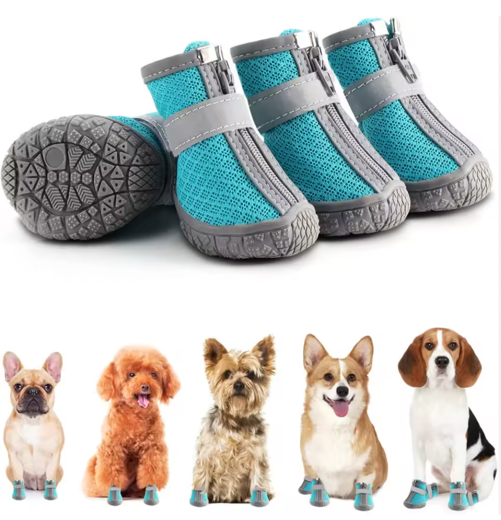 Hundboots, set på 4st -finns i tre olika färger och i 5 olika storlekar