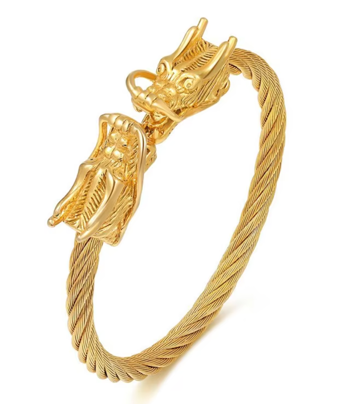 Armband-drake, finns i guld och i silverfärg