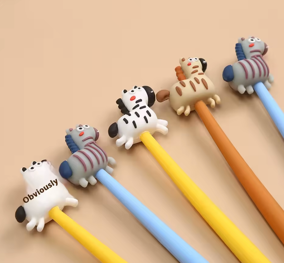Mjuk böjlig gel penna - zebra, finns i 3 olika färger