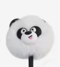 Fluffig gelpenna - panda, finns i 2 varianter