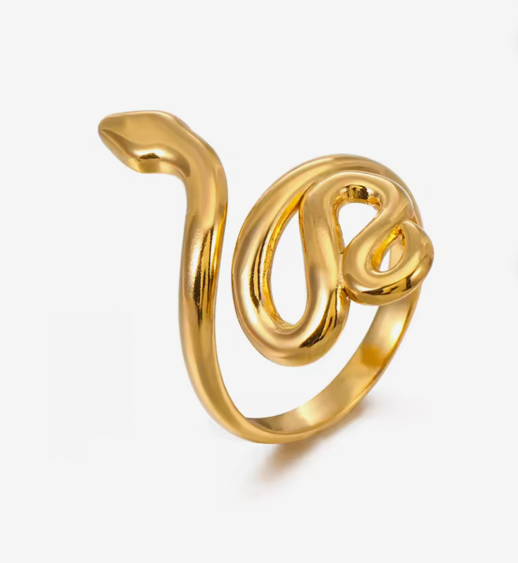 Ring-Orm, finns i silver och i guld