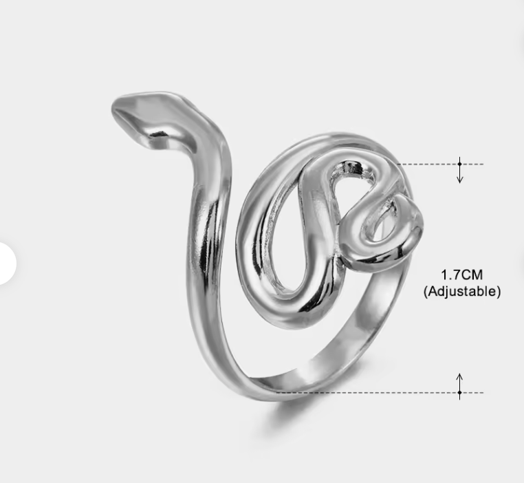 Ring-Orm, finns i silver och i guld
