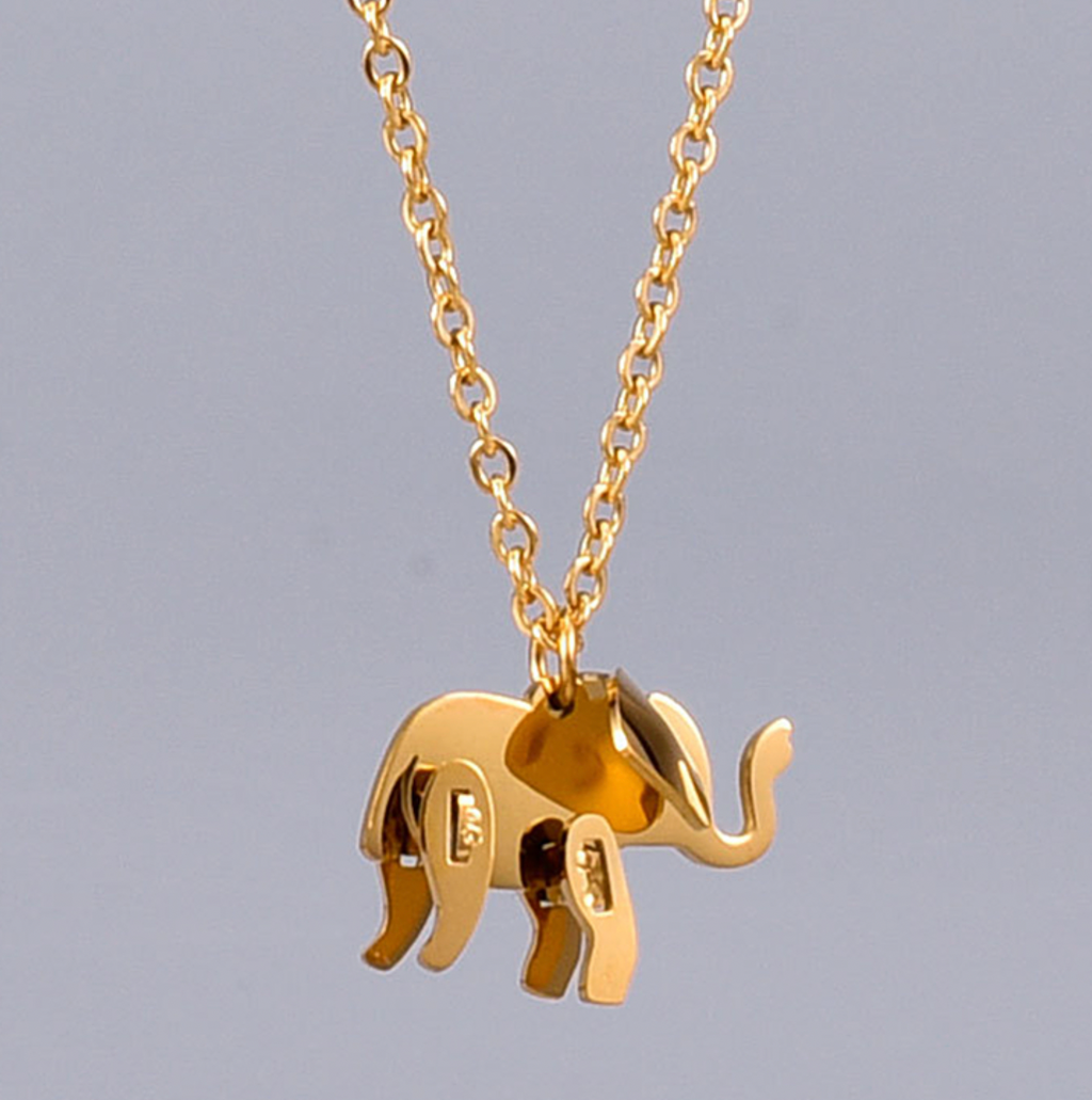 Halsband- Lyckoelefant, finns i silver och i guld