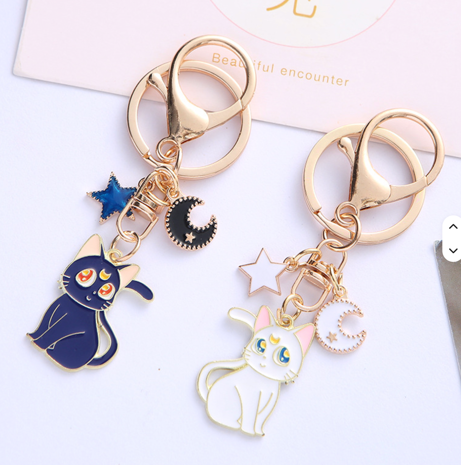 Nyckelring- Sailor moon katt, Artemis eller Luna