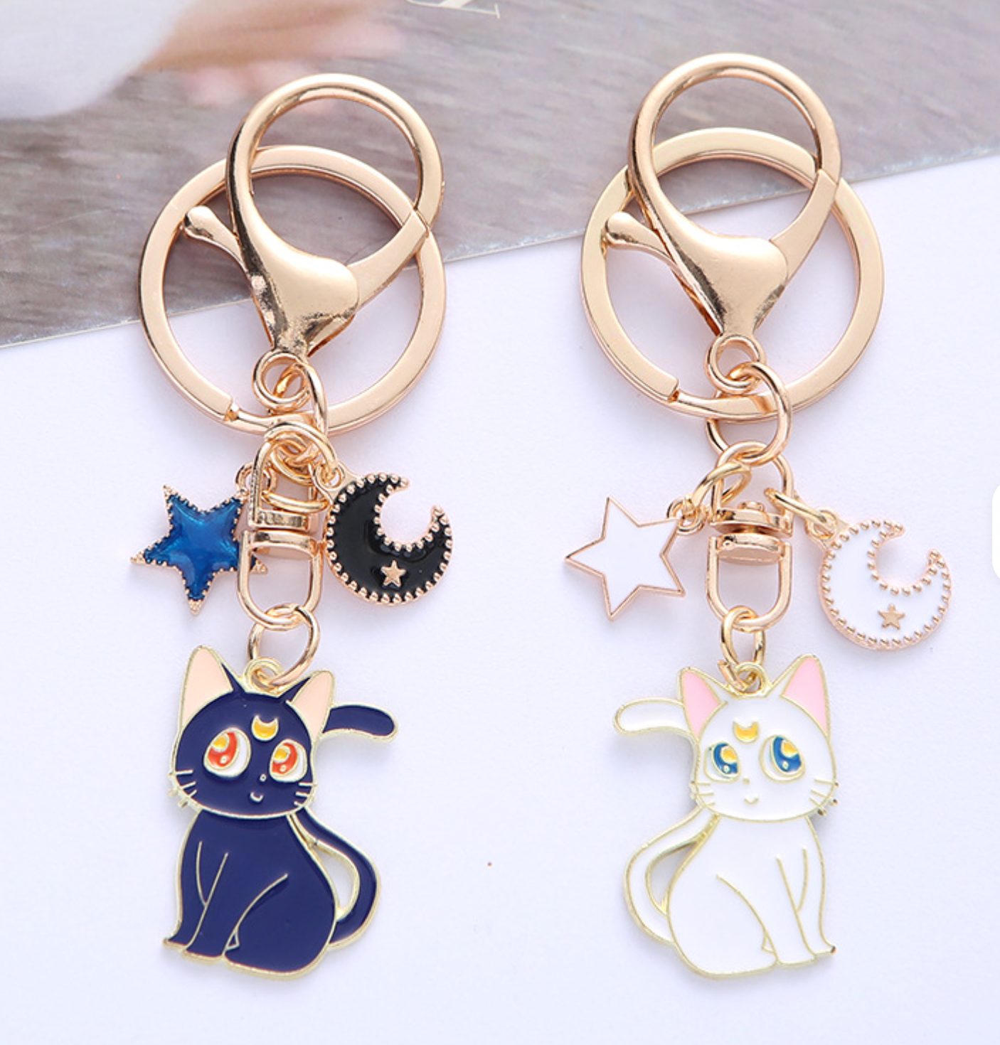 Nyckelring- Sailor moon katt, Artemis eller Luna