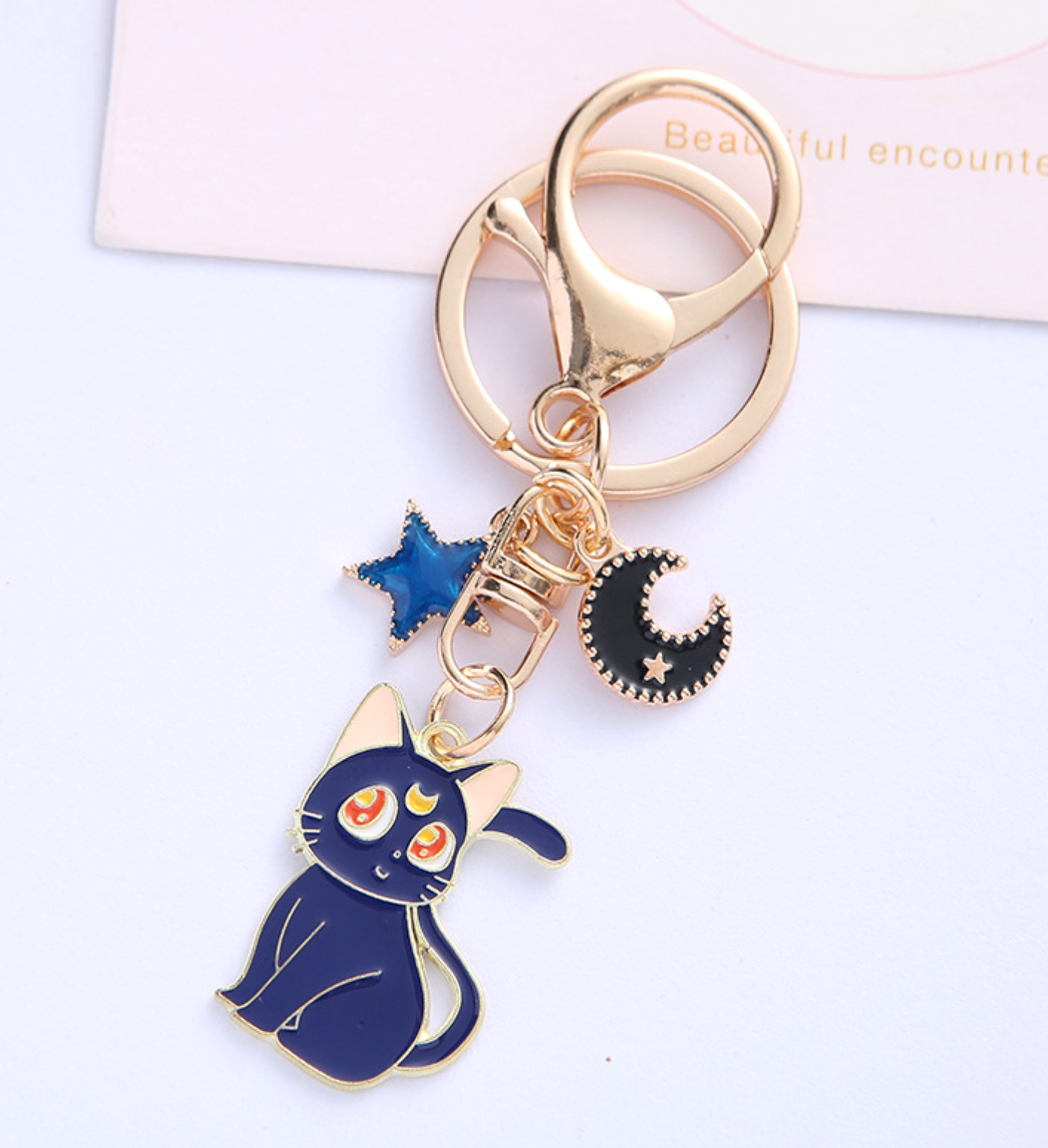 Nyckelring- Sailor moon katt, Artemis eller Luna