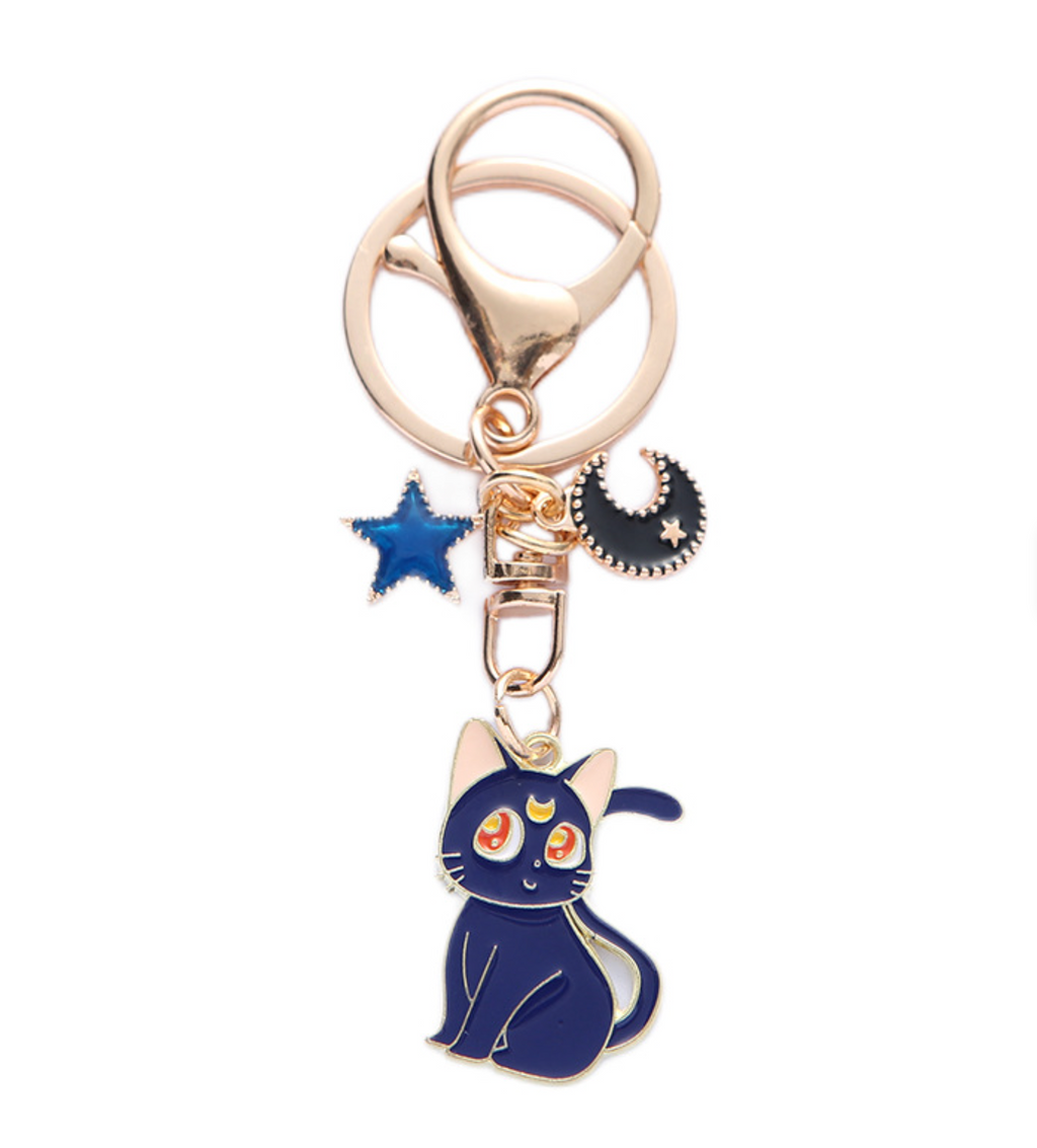 Nyckelring- Sailor moon katt, Artemis eller Luna
