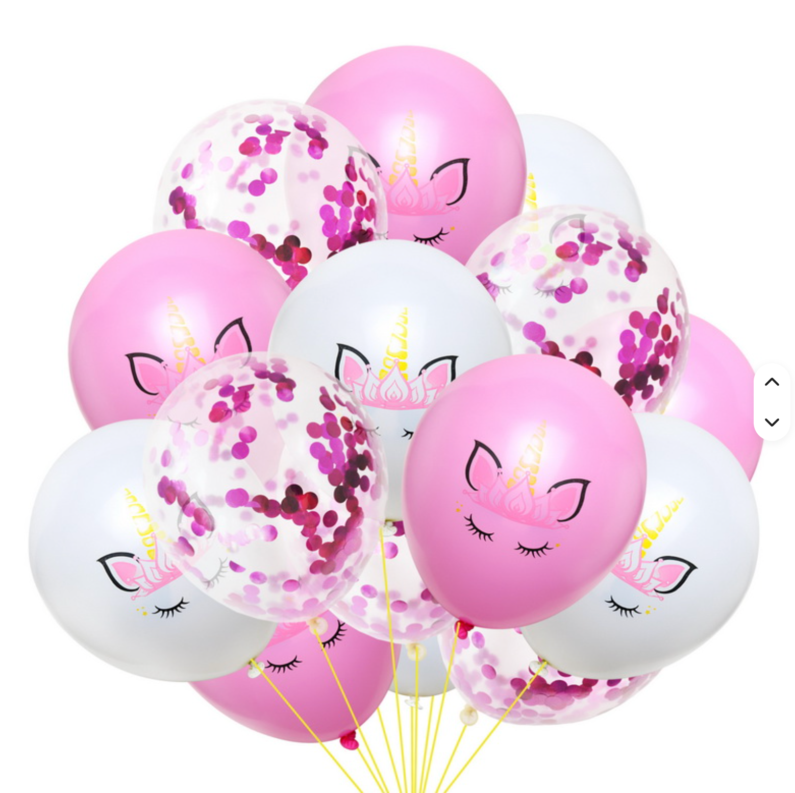 Ballonger- Enhörningsmotiv och ballonger med konfetti inuti