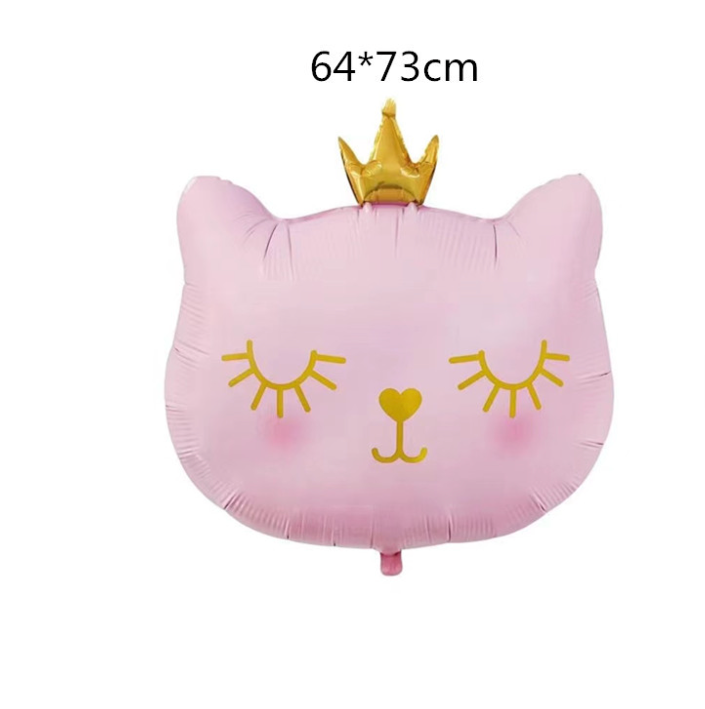 Heliumballong -katt med krona, finns i 3 färger