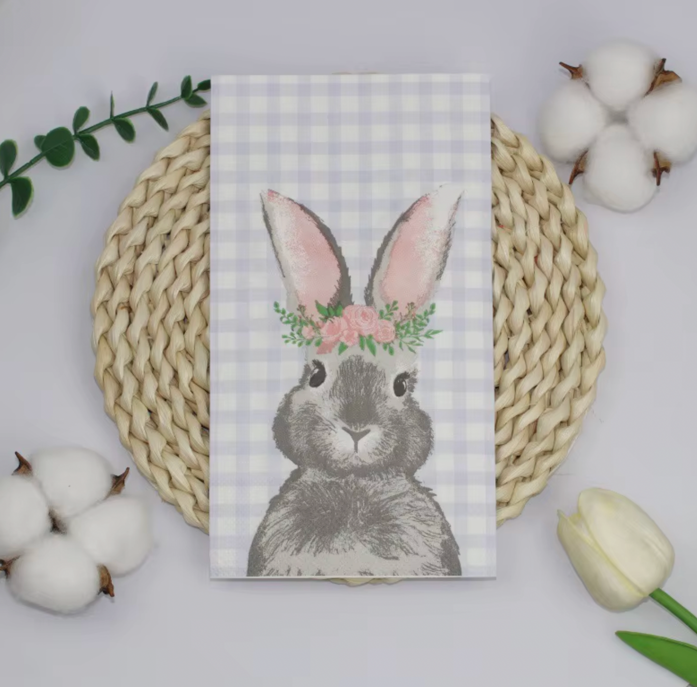 Kaninservetter -finns i rektangulär och fyrkantig