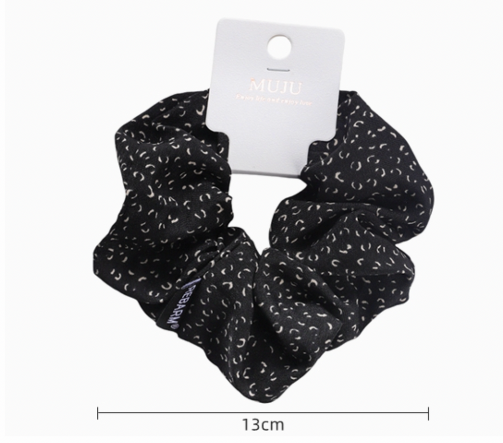 Hårscrunchie 13 cm- Leopard,finns i två nyanser
