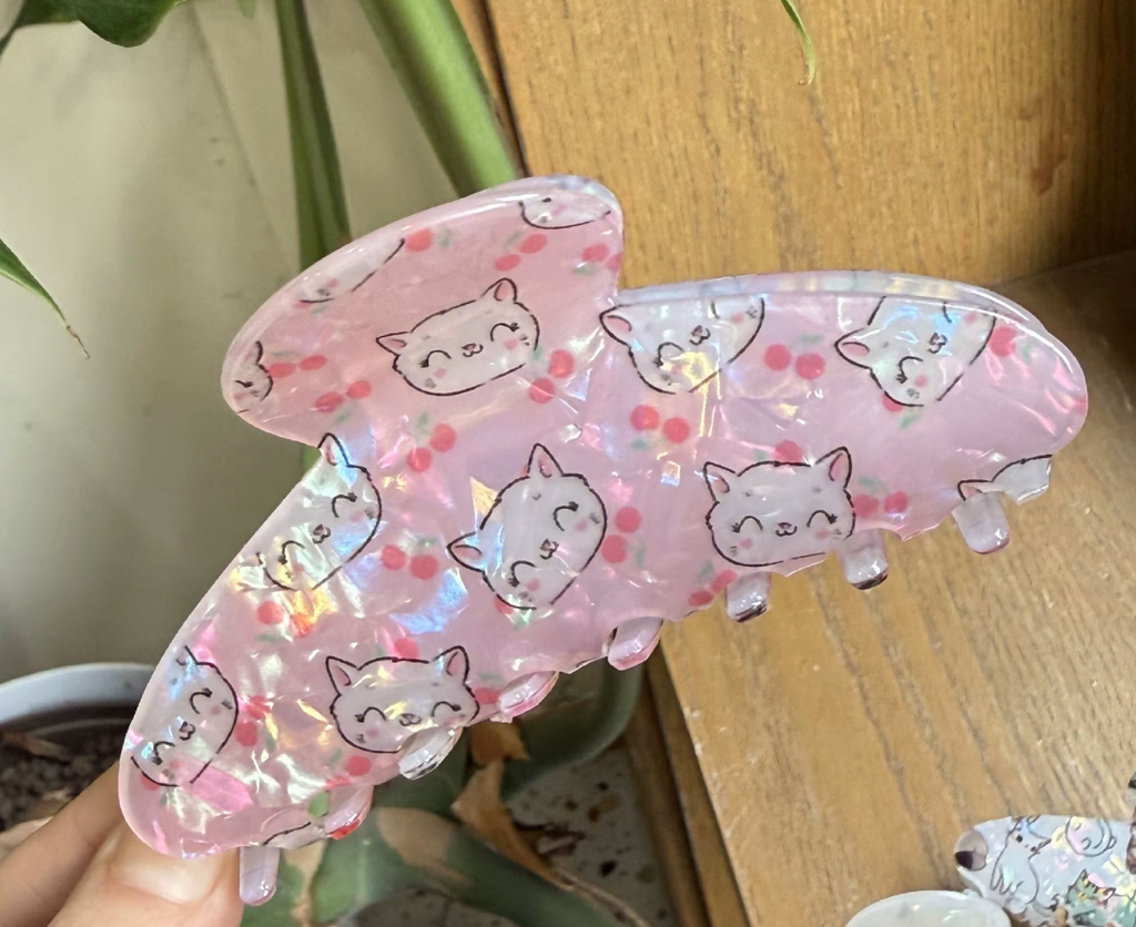 Hårklämma-Kattmotiv, finns i 5 olika varianter