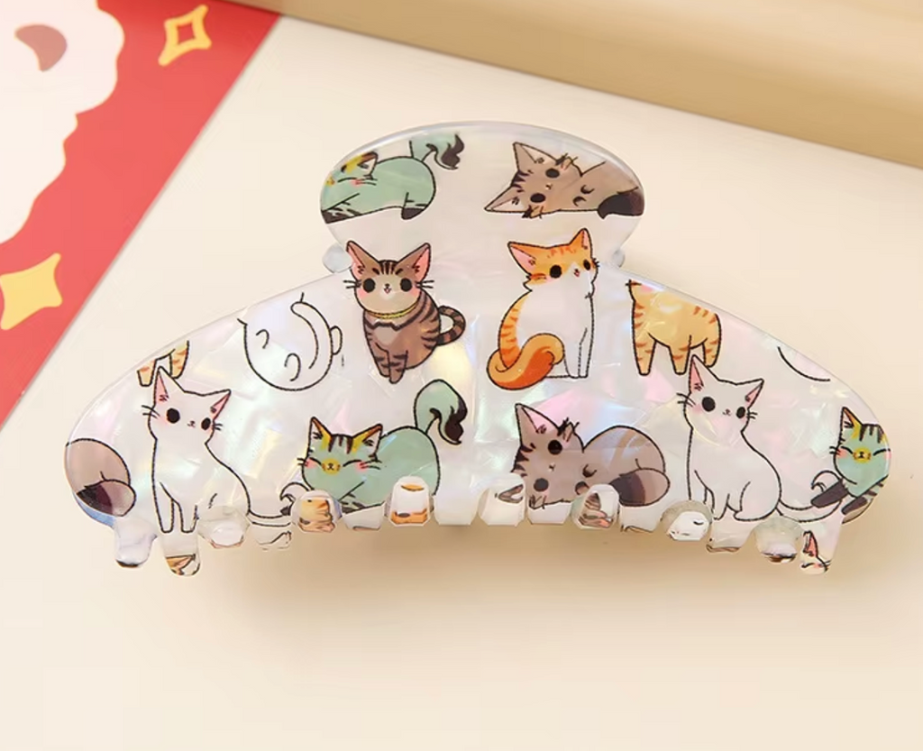 Hårklämma-Kattmotiv, finns i 5 olika varianter