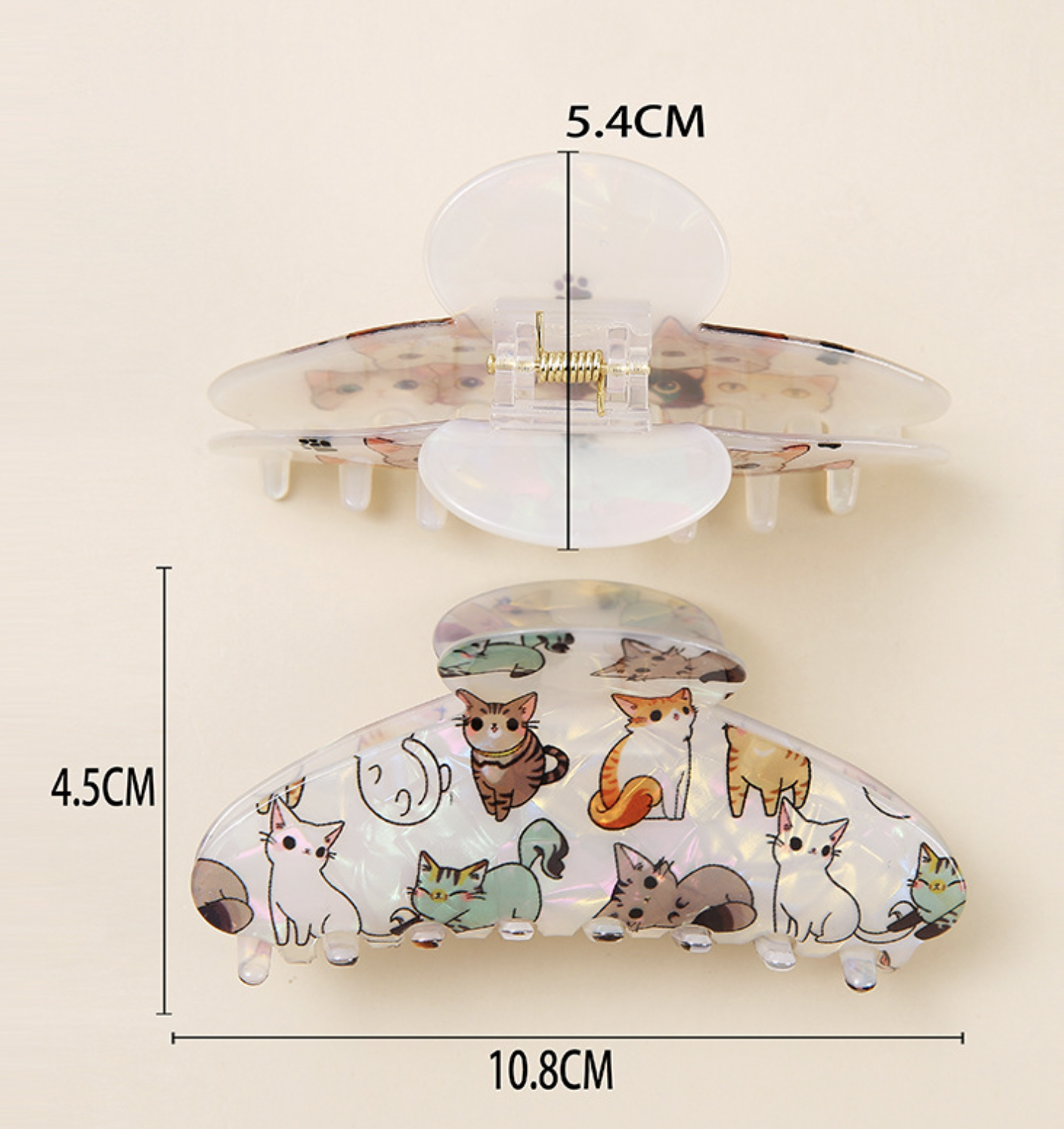 Hårklämma-Kattmotiv, finns i 5 olika varianter