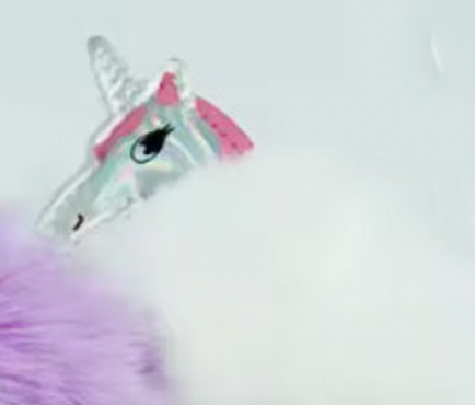 Fluffig gelpenna - enhörning