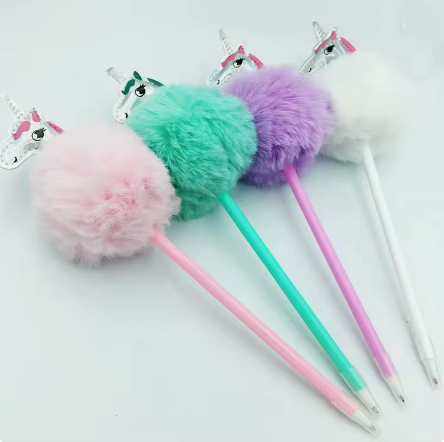 Fluffig gelpenna - enhörning