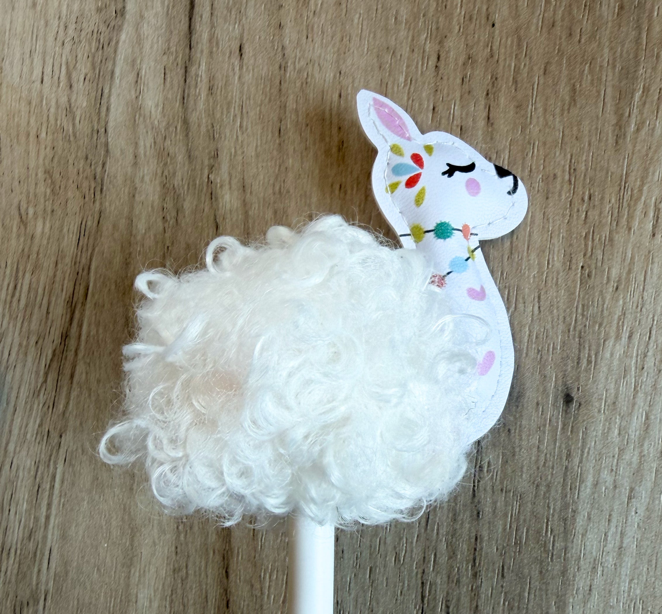 Fluffig gelpenna - Lama, finns i 4 varianter