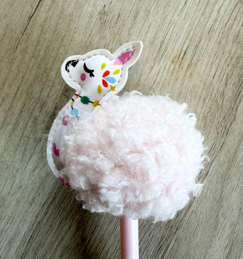 Fluffig gelpenna - Lama, finns i 4 varianter