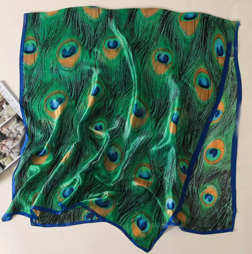 Lång Scarves-Påfågel